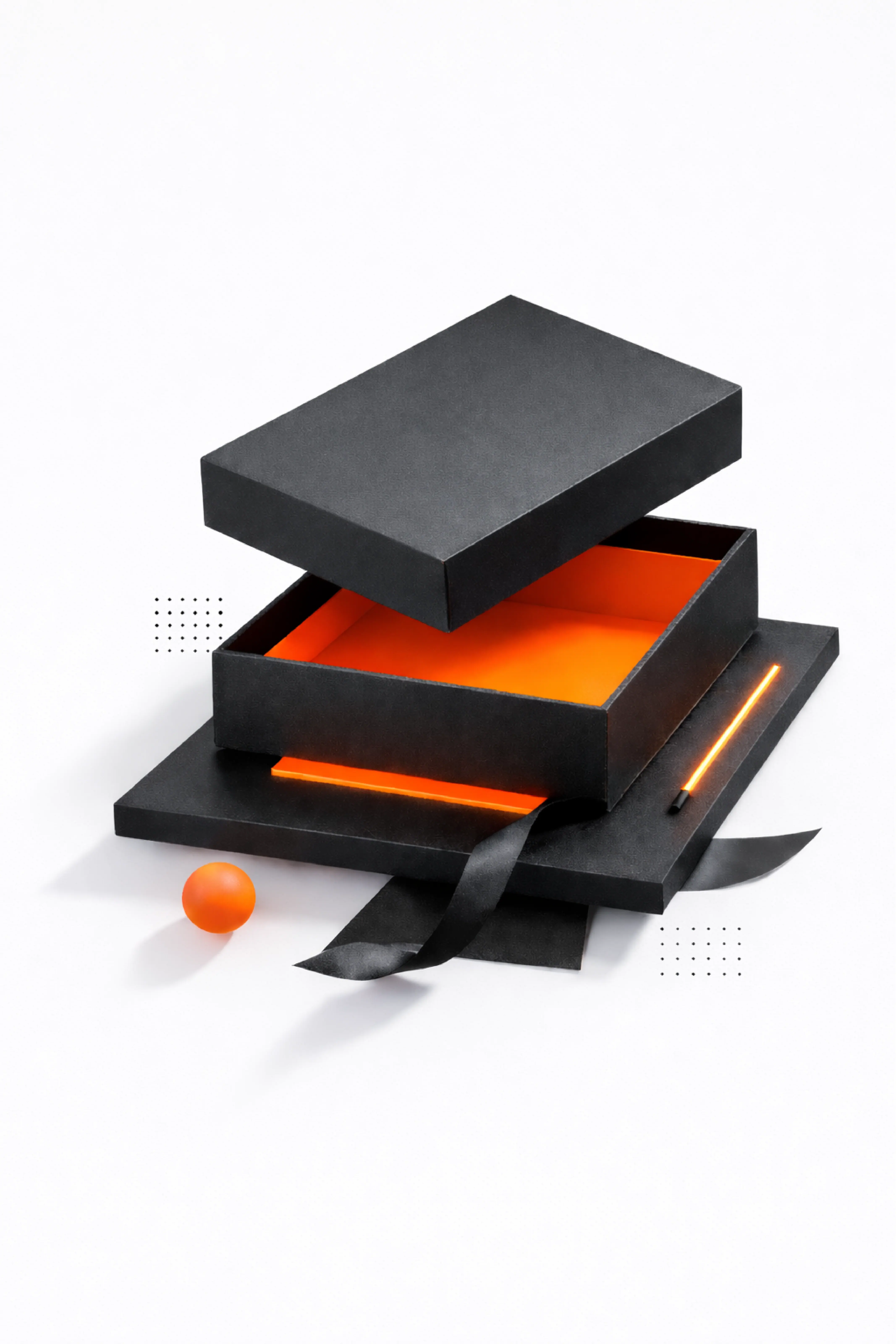 Rigid box packaging sample